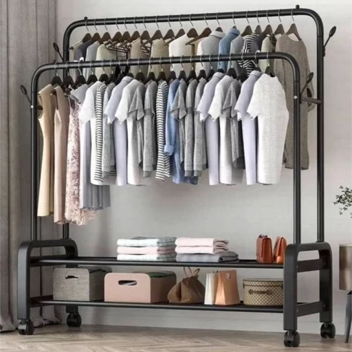 رگال دوبل 2طبقه چرخدار تحمل وزن48 کیلو